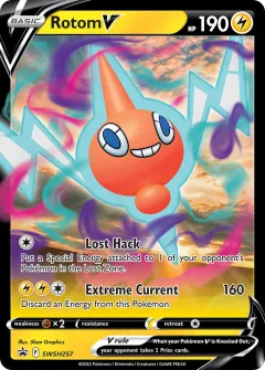 Rotom V Promo card from SWSH Black Star Promos