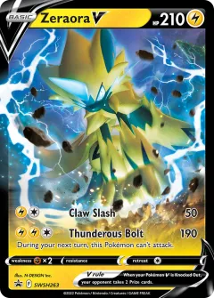 Zeraora V Promo card from SWSH Black Star Promos