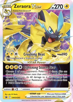 Zeraora VSTAR Promo card from SWSH Black Star Promos