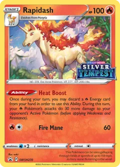 Rapidash Promo card from SWSH Black Star Promos