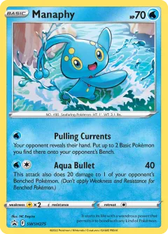 Manaphy Promo card from SWSH Black Star Promos
