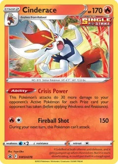 Cinderace Promo card from SWSH Black Star Promos