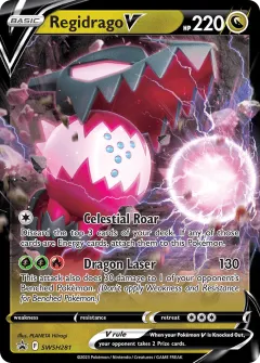 Regidrago V Promo card from SWSH Black Star Promos