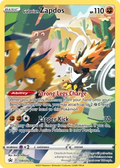 Galarian Zapdos Promo card from SWSH Black Star Promos