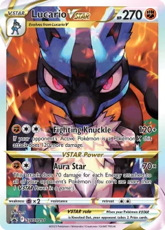 Lucario VSTAR Promo card from SWSH Black Star Promos