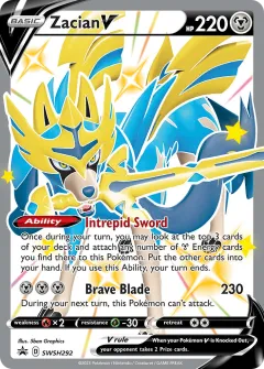 Zacian V Promo card from SWSH Black Star Promos