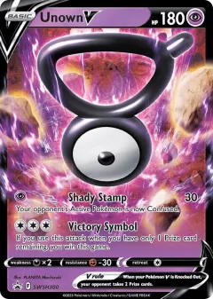Unown V Promo card from SWSH Black Star Promos