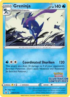 Greninja Promo card from SWSH Black Star Promos