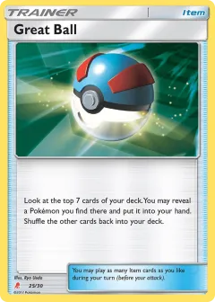 Great Ball Common card from SM Trainer Kit Lycanroc