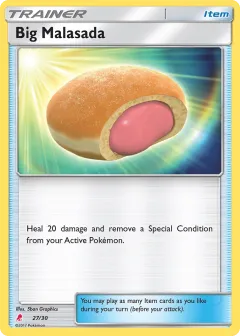Big Malasada Common card from SM Trainer Kit Lycanroc