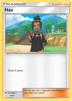 Hau Common card from SM Trainer Kit Alolan Raichu