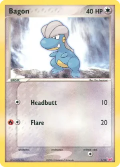 Bagon Common card from EX Trainer Kit Latias