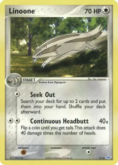 Linoone Common card from EX Trainer Kit Latios