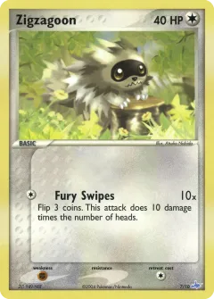 Zigzagoon Common card from EX Trainer Kit Latios