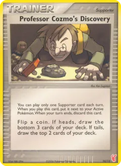 Professor Cozmo's Discovery Common card from EX Trainer Kit 2 Plusle