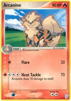 Arcanine Uncommon card from EX Trainer Kit 2 Minun