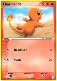 Charmander Common card from EX Trainer Kit 2 Minun