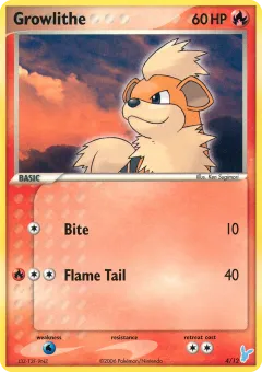 Growlithe Common card from EX Trainer Kit 2 Minun