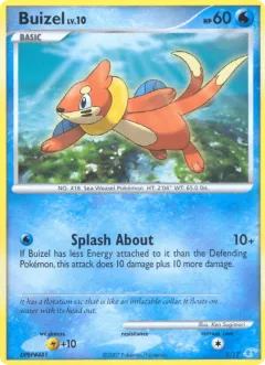 Buizel Common card from DP Trainer Kit Manaphy