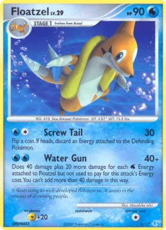 Floatzel Common card from DP Trainer Kit Manaphy