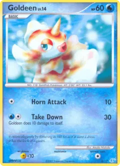 Goldeen Common card from DP Trainer Kit Manaphy