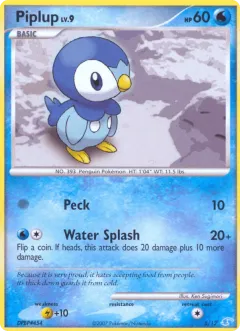 Piplup Common card from DP Trainer Kit Manaphy
