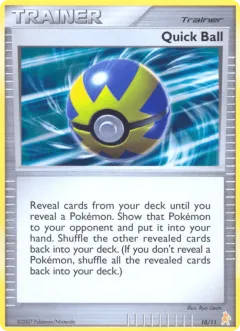 Quick Ball Common card from DP Trainer Kit Lucario