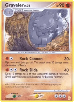 Graveler Common card from DP Trainer Kit Lucario
