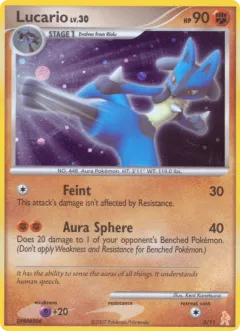 Lucario Common card from DP Trainer Kit Lucario