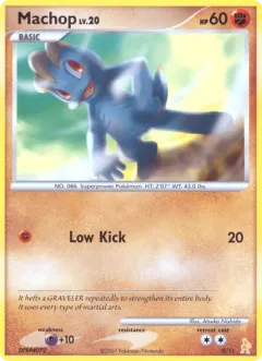 Machop Common card from DP Trainer Kit Lucario