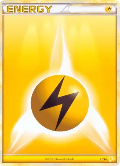 Lightning Energy Common card from HGSS Trainer Kit Raichu