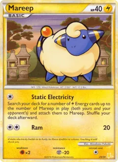Mareep Common card from HGSS Trainer Kit Raichu