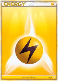 Lightning Energy Common card from HGSS Trainer Kit Raichu