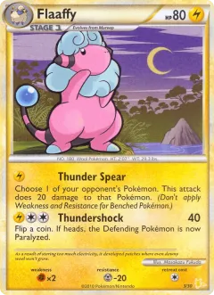 Flaaffy Common card from HGSS Trainer Kit Raichu