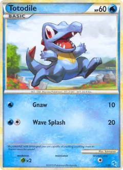 Totodile Common card from HGSS Trainer Kit Gyarados