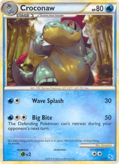Croconaw Common card from HGSS Trainer Kit Gyarados