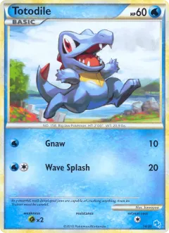 Totodile Common card from HGSS Trainer Kit Gyarados