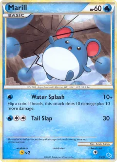Marill Common card from HGSS Trainer Kit Gyarados