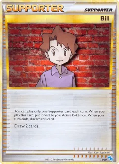 Bill Common card from HGSS Trainer Kit Gyarados