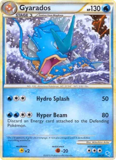 Gyarados Common card from HGSS Trainer Kit Gyarados