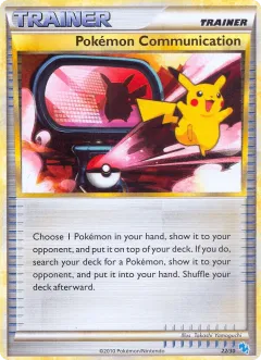 Pokémon Communication Common card from HGSS Trainer Kit Gyarados