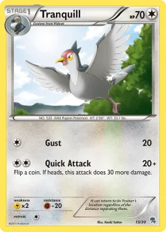 Tranquill Common card from BW Trainer Kit Zoroark