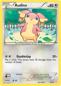 Audino Common card from BW Trainer Kit Excadrill