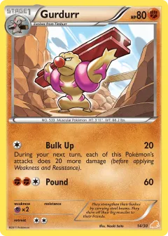 Gurdurr Common card from BW Trainer Kit Excadrill