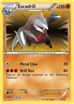 Excadrill Common card from BW Trainer Kit Excadrill