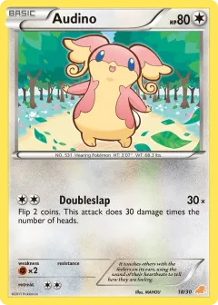 Audino Common card from BW Trainer Kit Excadrill