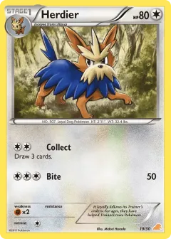 Herdier Common card from BW Trainer Kit Excadrill