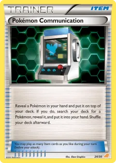 Pokémon Communication Common card from BW Trainer Kit Excadrill