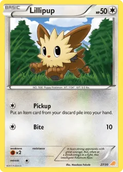Lillipup Common card from BW Trainer Kit Excadrill