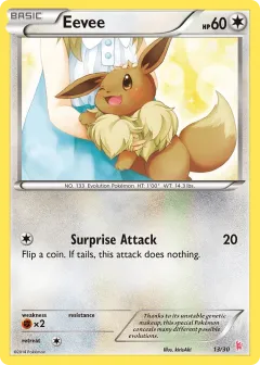 Eevee Common card from XY Trainer Kit Sylveon